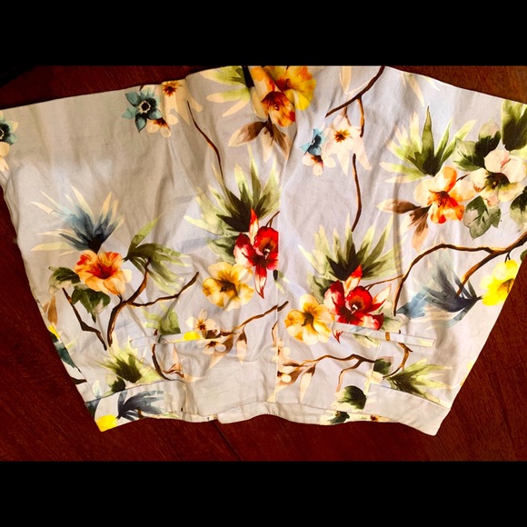 Beautiful Zara Basic floral shorts size 8 /Large - Picture 1 of 4